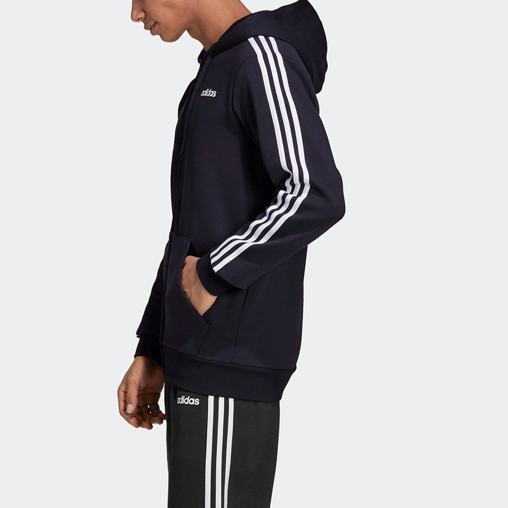 adidas 3-Stripes Fleece Hoodie 'Black' DQ3101