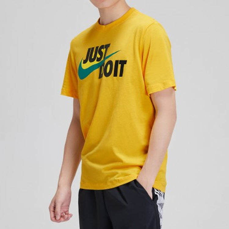 Men's Nike Just Do It Short Sleeve Yellow T-Shirt AR5007-741