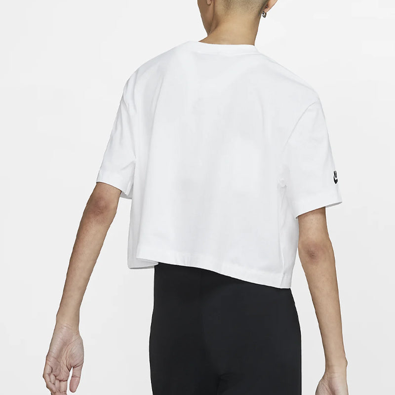(WMNS) Nike Sportswear Pattern Short Sleeve White CJ3224-100