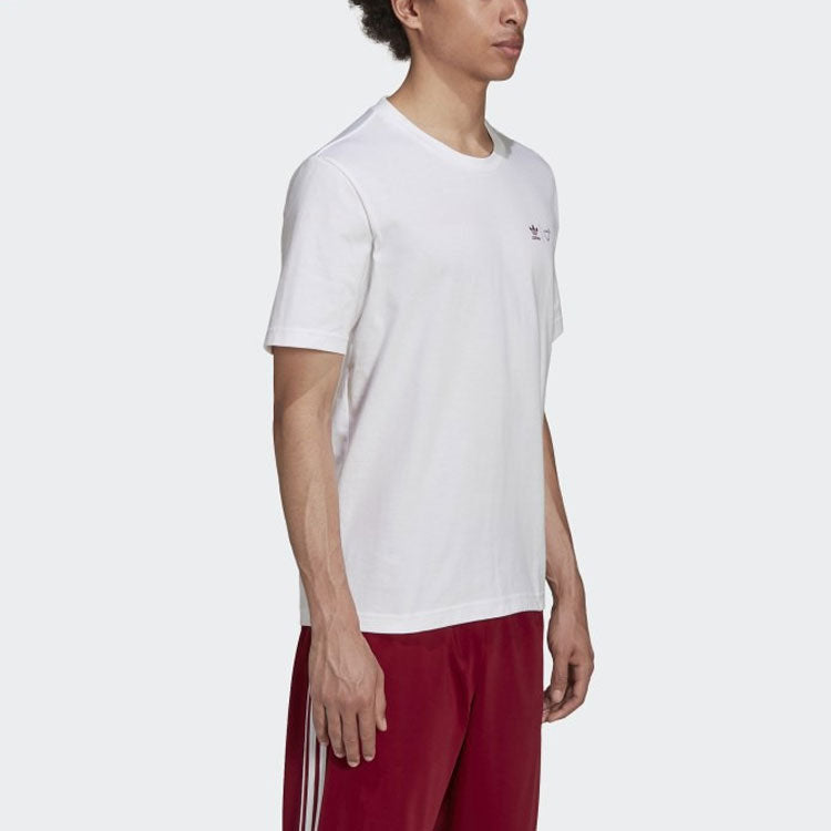adidas originals x HUMAN MADE Crossover Casual Sports Round Neck Breathable Short Sleeve White GV4338