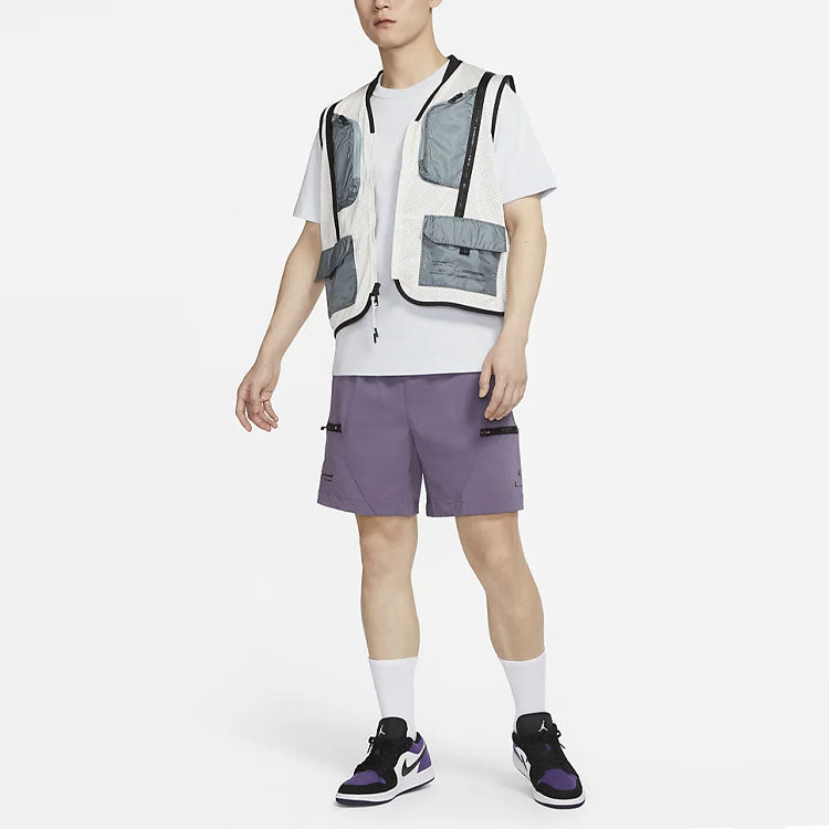 Air Jordan 23 Solid Color Casual Sports Shorts Purple DQ8086-553