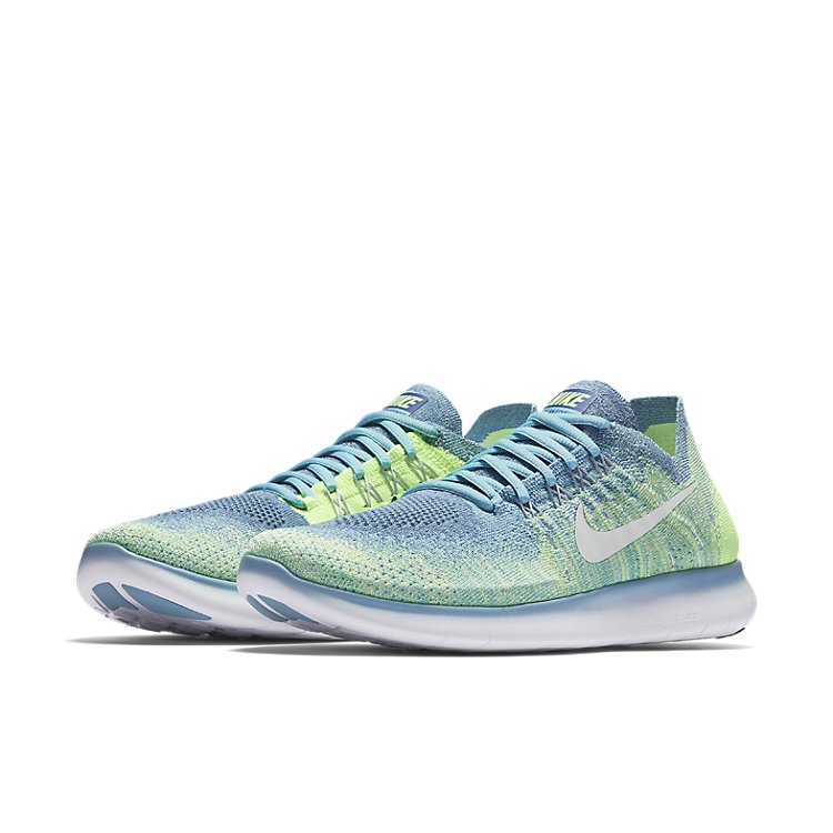 (WMNS) Nike Free RN Flyknit 2017 'Blue Moon White Mica Blue' 880844-401