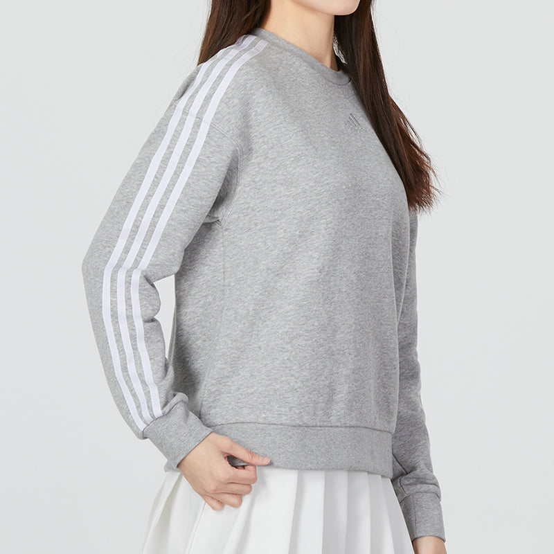 (WMNS) adidas MH 3-Stripes Sweatshirts 'Grey' HM7079