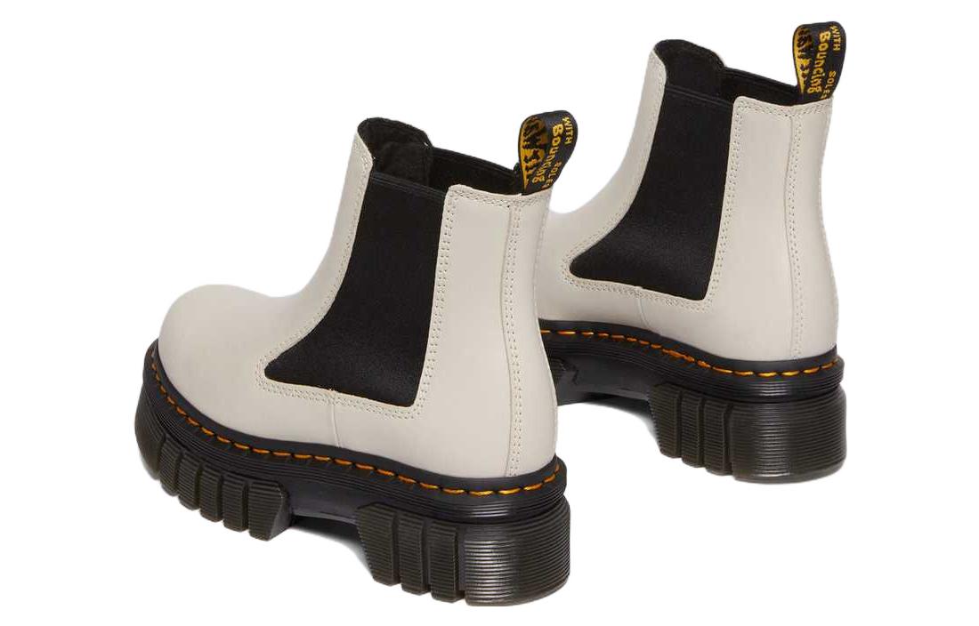 (WMNS) Dr. Martens Audrick Nappa Leather Platform Chelsea Boots 'Cobblestone Grey' 27148055