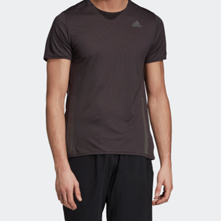 Men's adidas 25/7 TEE CHILL Running Sports Short Sleeve Black FI8004