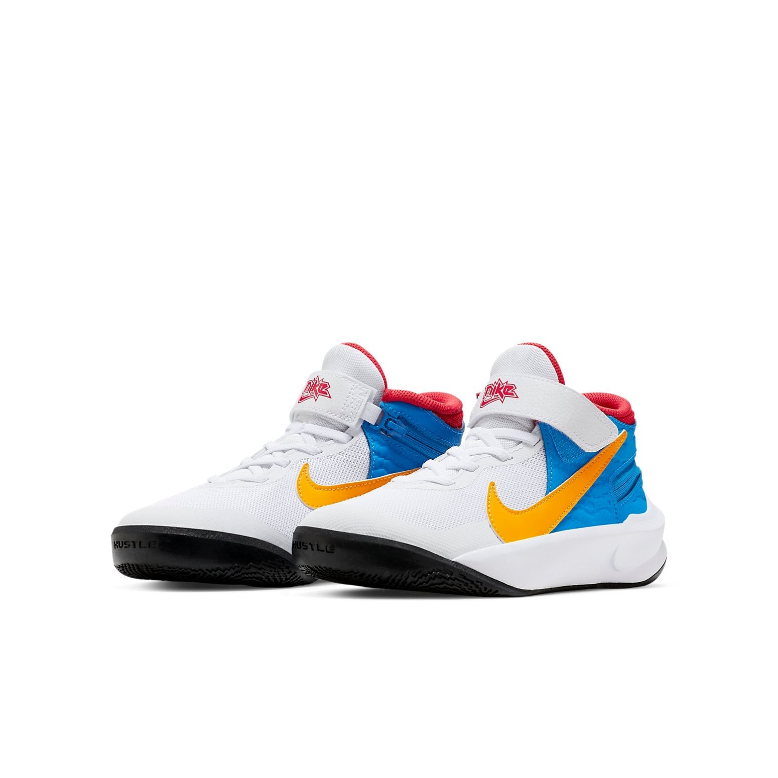 (GS) Nike Team Hustle D 10 'White Blue Yellow' DV9110-171