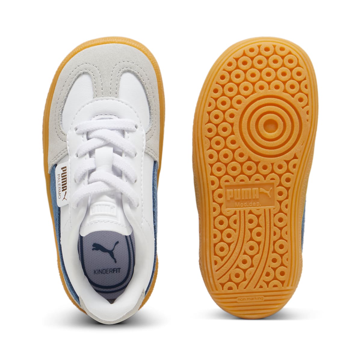 (TD) Puma Palermo Leather 'White Blue Horizon Gum' 397277-04