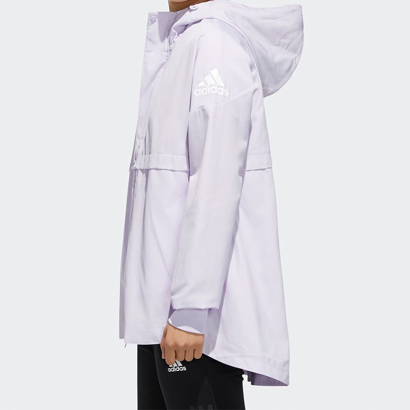 (WMNS) adidas Wb Logo Printing Hooded Jacket Purple FM9258