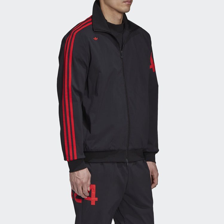 adidas originals x 424 Track Jacket Crossover Asymmetric Sports Black FS6238