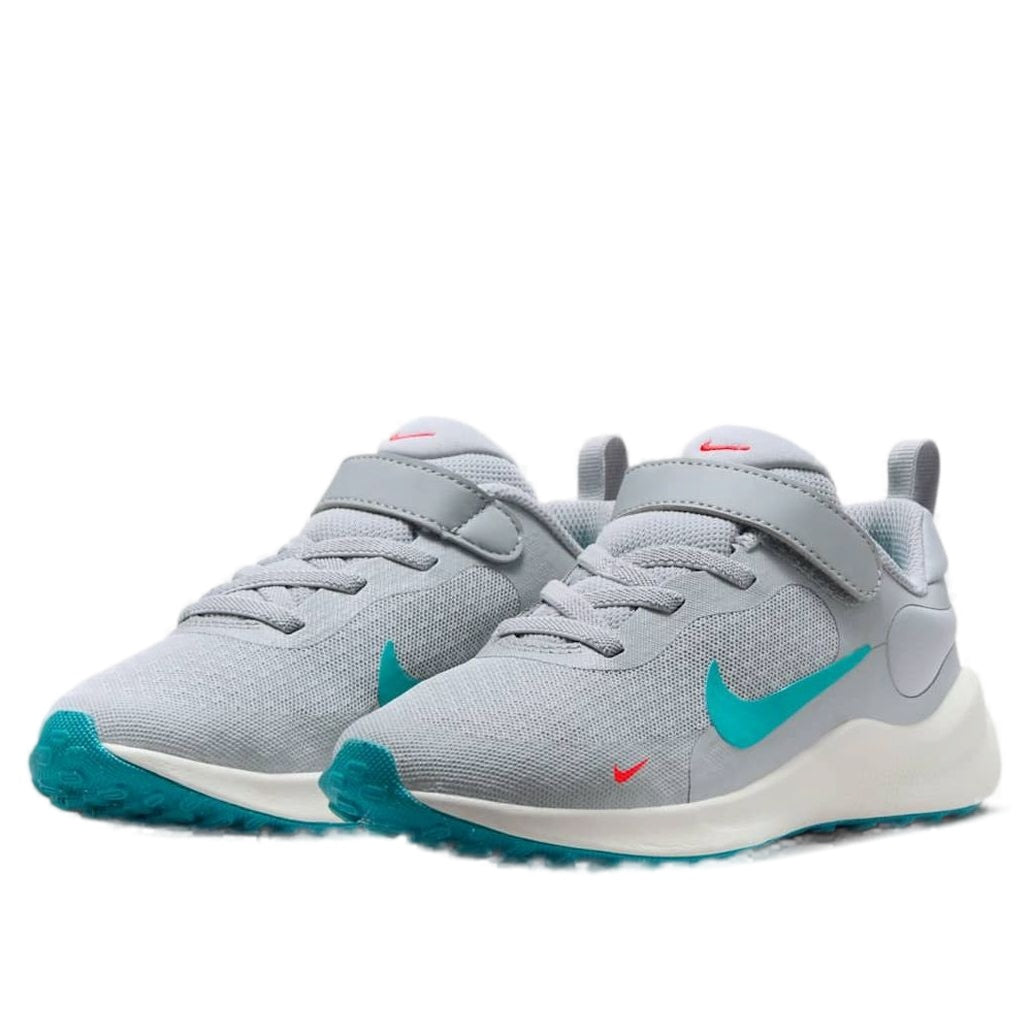 (PS) Nike Revolution 7 'Wolf Grey Bright Crimson Summit White Dusty Cactus' FB7690-008
