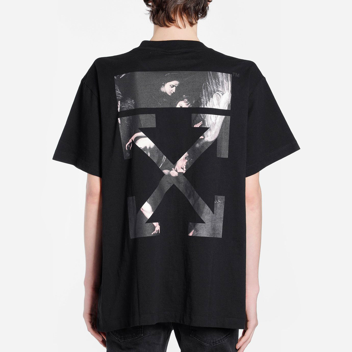Off-White Caravaggio Arrow T-Shirt 'Black' OMAA038S201850041088