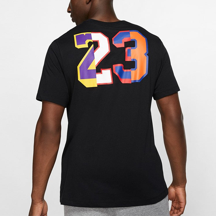 Air Jordan Colorful Logo Breathable Short Sleeve Black AT8943-010