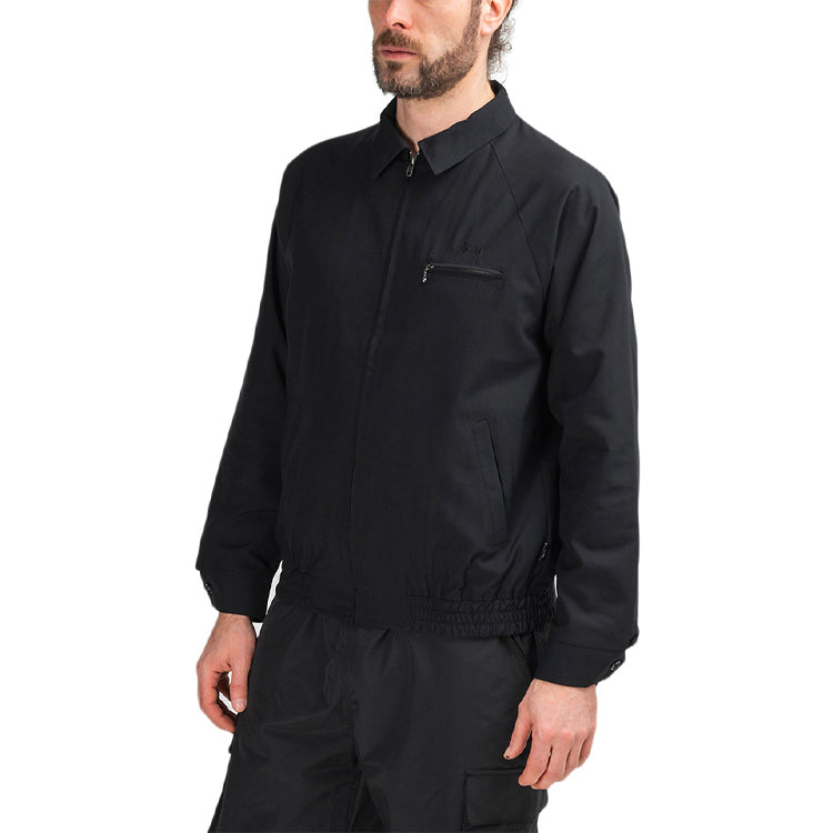 Stussy Bryan Jacket Solid Color Zipper Unisex Black 115488