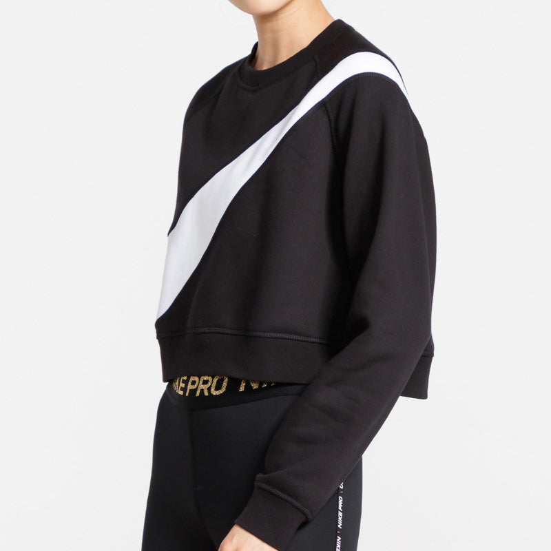(WMNS) Nike Sportswear Swoosh Large Round Neck Black BV3934-011