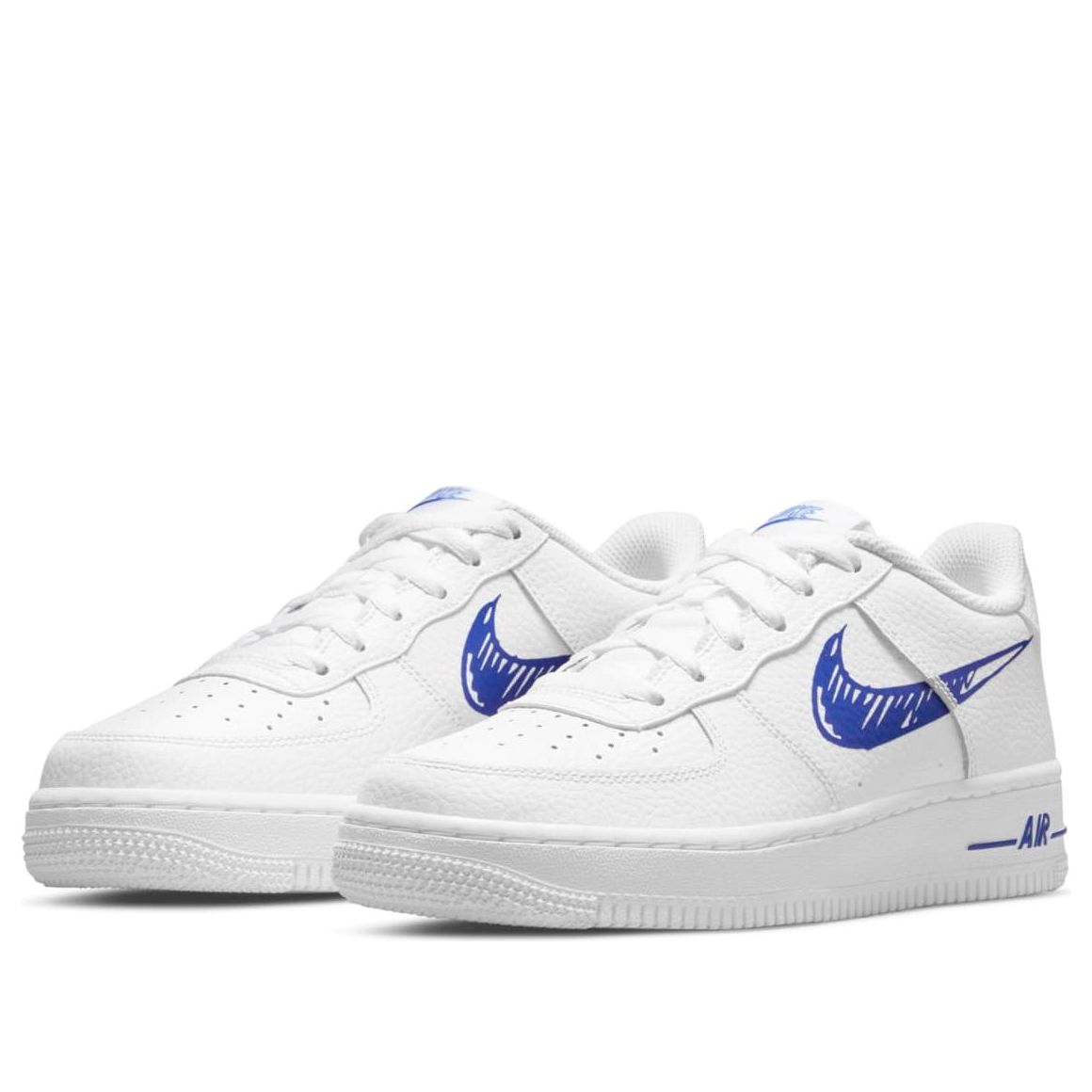 (GS) Nike Air Force 1 Low 'Doodle Swoosh - White Racer Blue' DM3177-102