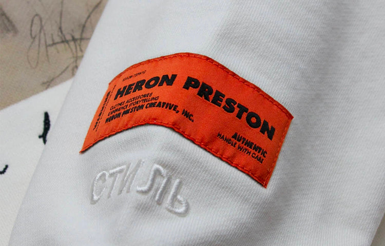 HERON PRESTON x ROBERT NAVA Logo Printing Pattern Unisex White HMBA003S208090030188