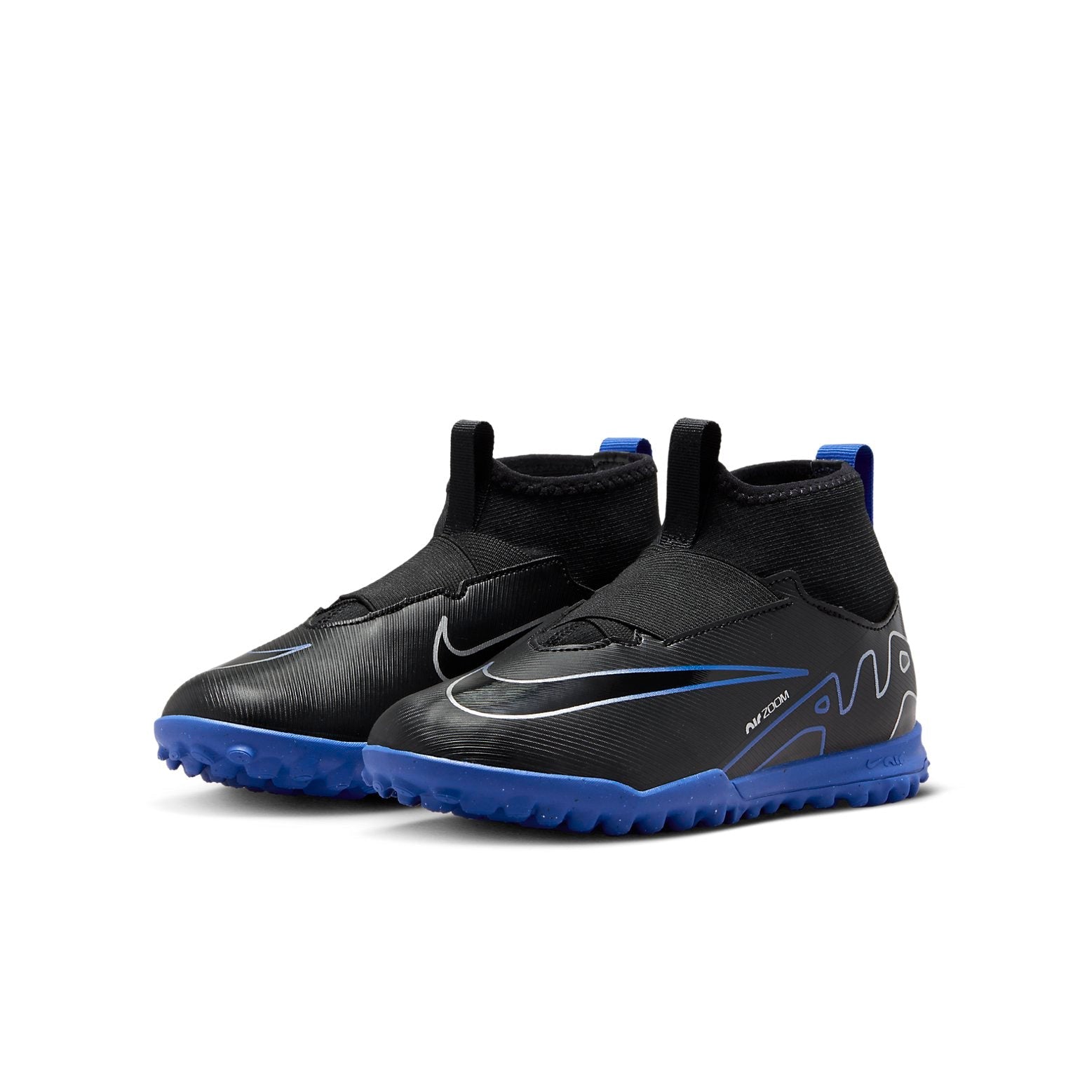 (GS) Nike Jr. Mercurial Superfly 9 Academy TF High 'Black Hyper Royal' DJ5616-040