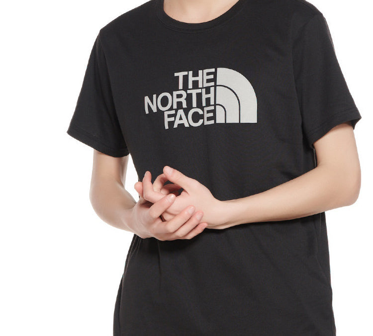 Men's THE NORTH FACE Logo Round Neck Short Sleeve Black 3V7A-V7N