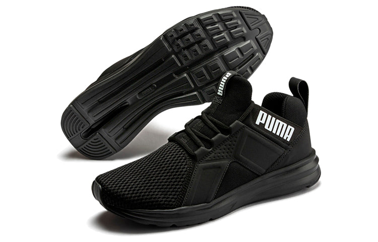 PUMA Enzo Max Black Low Tops Sports Shoe 'Black White' 193844-04