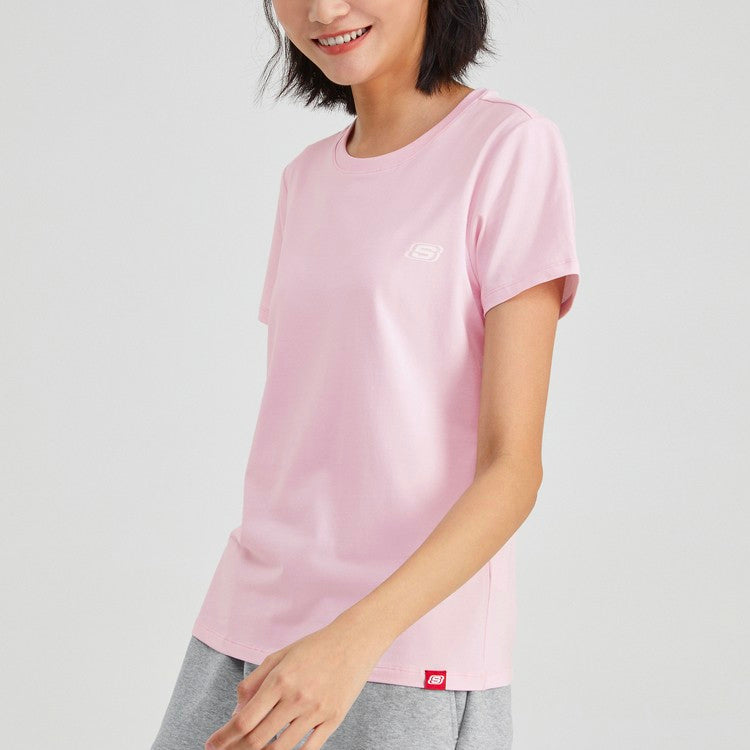 Skechers Sports Round Neck Casual Short Sleeve Pink L220W170-008K