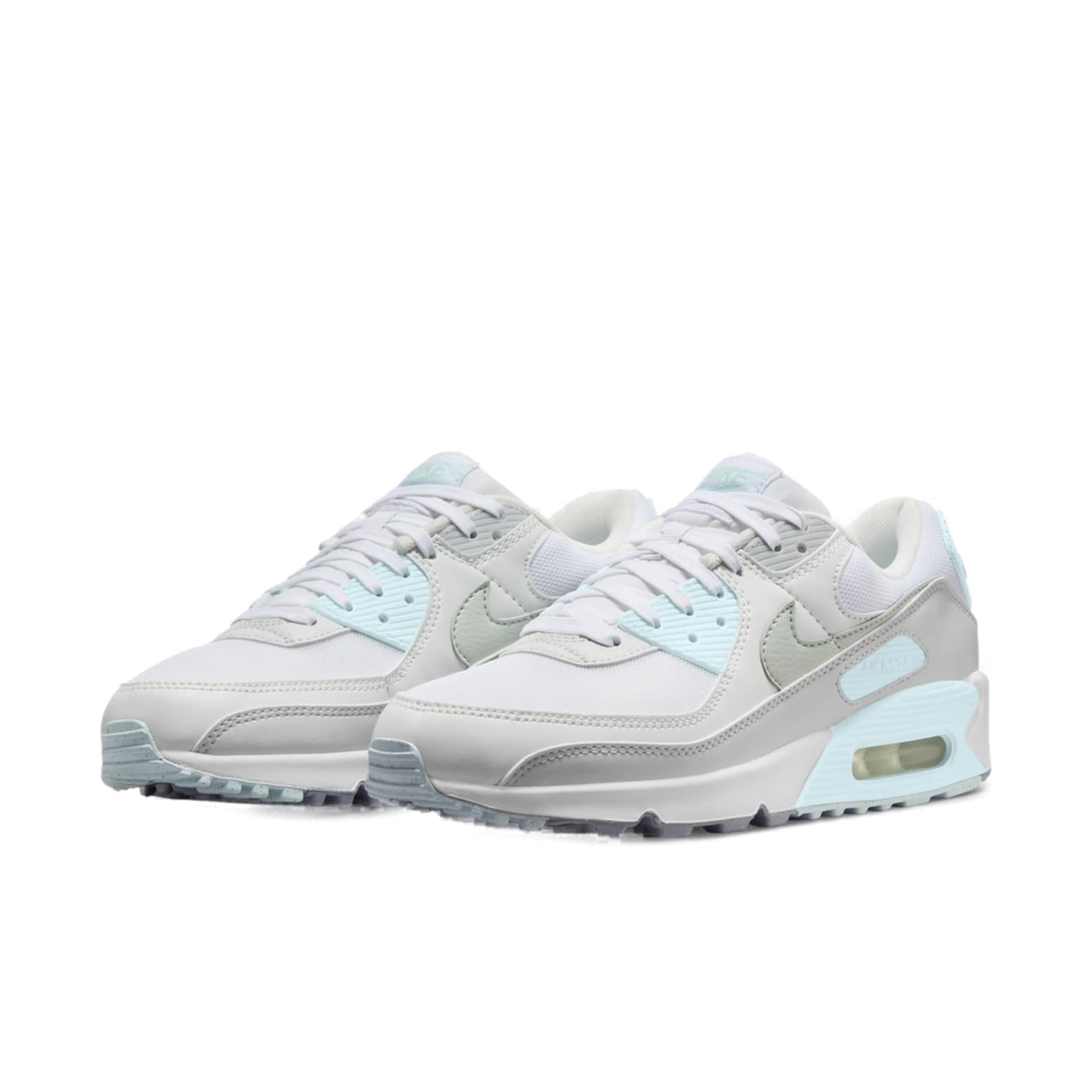 (WMNS) Nike Air Max 90 'White Glacier Blue' DH8010-104