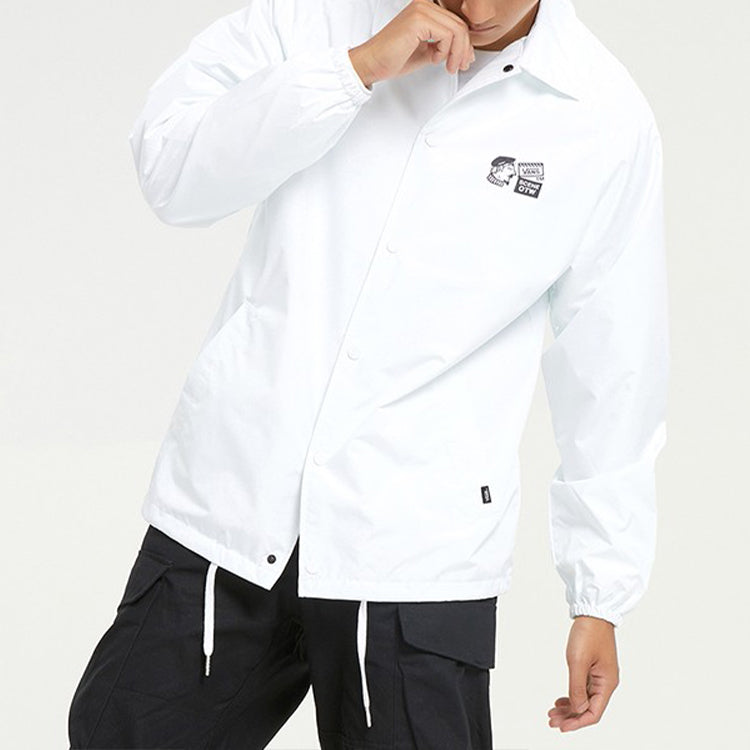 Vans AP Tell A FRD Coach Jacket 'White Black' VN0A54P4WHT