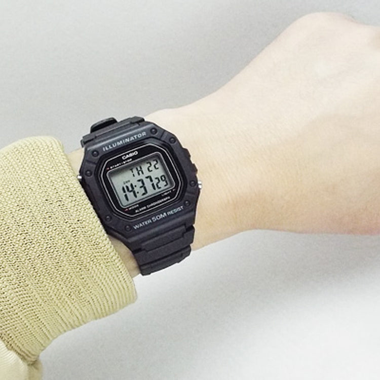 CASIO Waterproof Sports Unisex Mens Blue Digital W-218H-2A