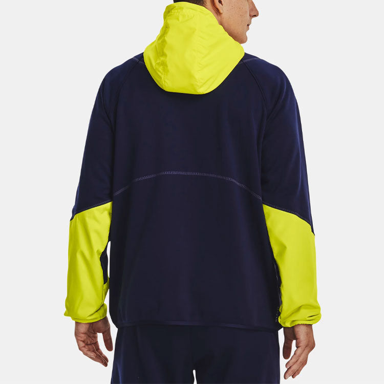 Under Armour Rush Fleece Hoodie 'Navy Lime' 1373809-410