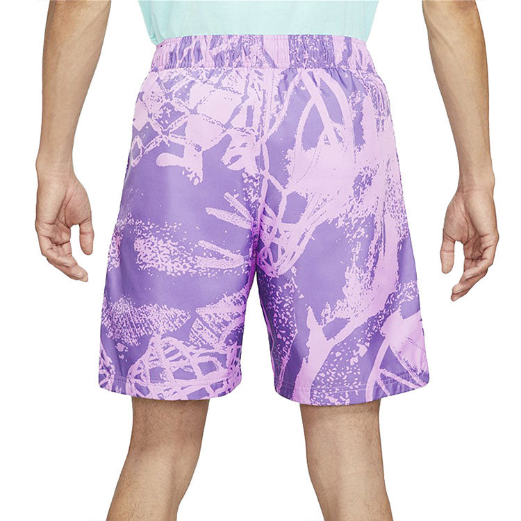 Air Jordan Flight Full Print Basketball Sports Woven Drawstring Shorts Purple CZ4750-591