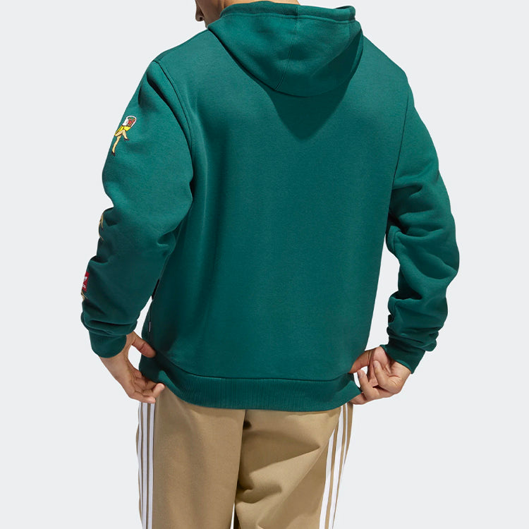 adidas originals Casual Sports logo Pullover Long Sleeves Green EC7335