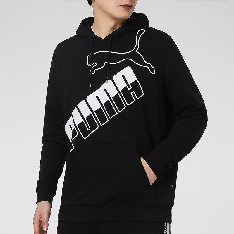 PUMA Big Logo Hoodie 'Black White' 588667-01