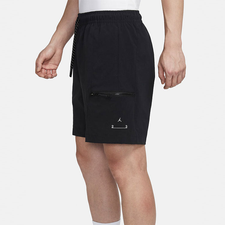 Men's Air Jordan 23 Solid Color Casual Sports Shorts Black DQ8086-010