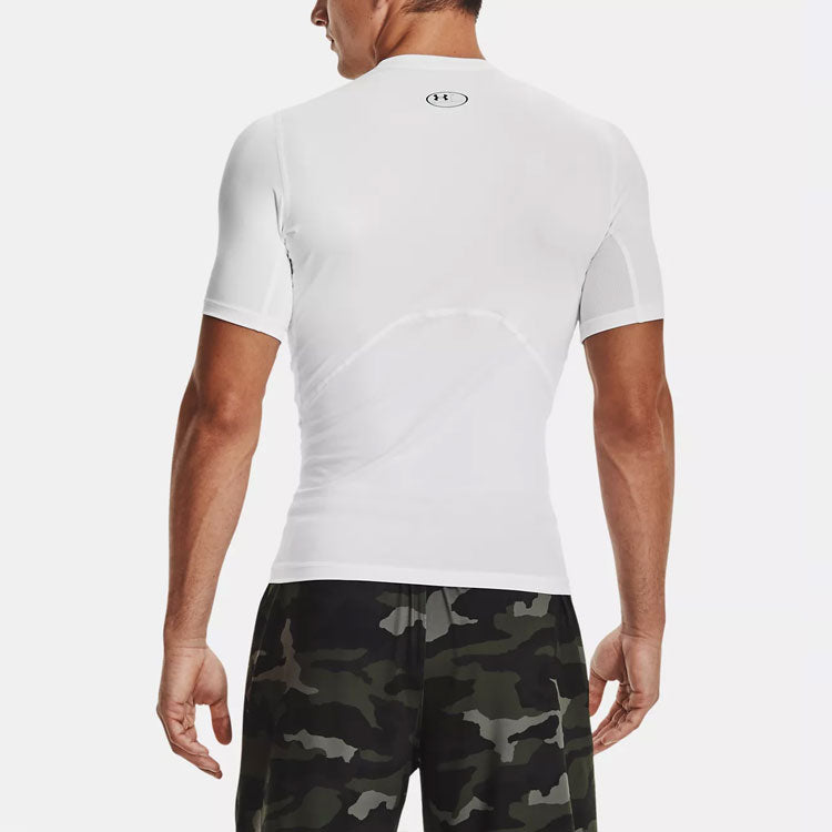 Men's Under Armour Logo Printing Round Neck Short Sleeve White 1361518-100