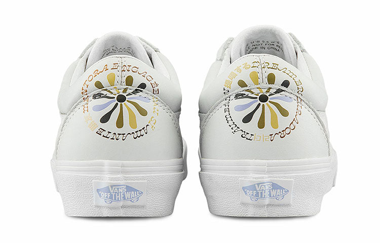 Vans Old Skool Low Top Casual Skate Shoes White Flower Printing Unisex VN0A5KRFB5L