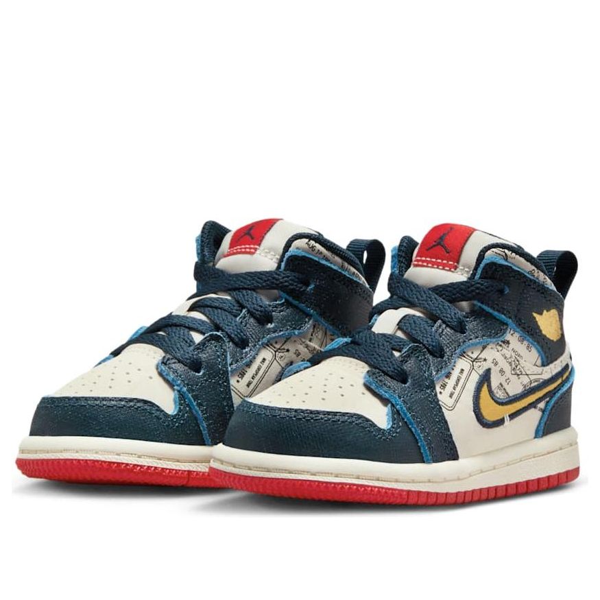 (TD) Air Jordan 1 Mid SE 'Armory Navy Pale Ivory Sport Red' FN1351-400