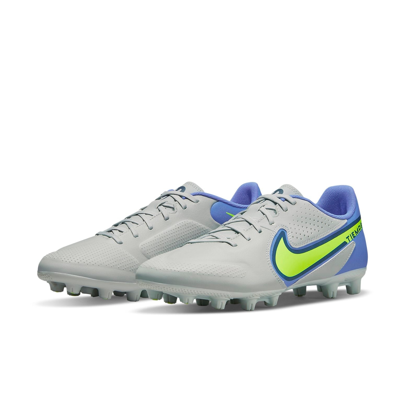 Nike Tiempo Legend 9 Academy HG Hard Ground Grey Soccer Spike 'Grey Green'  DB0626-075
