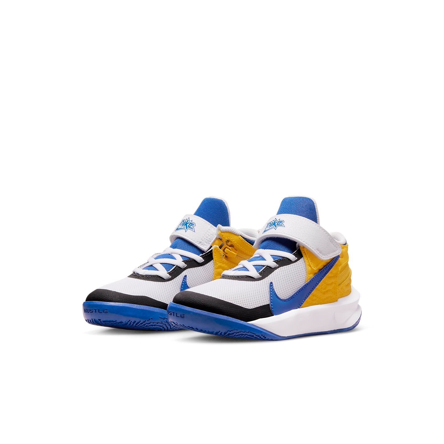 (PS) Nike Team Hustle D 10 FlyEase 'White Blue Yellow' DZ2761-141