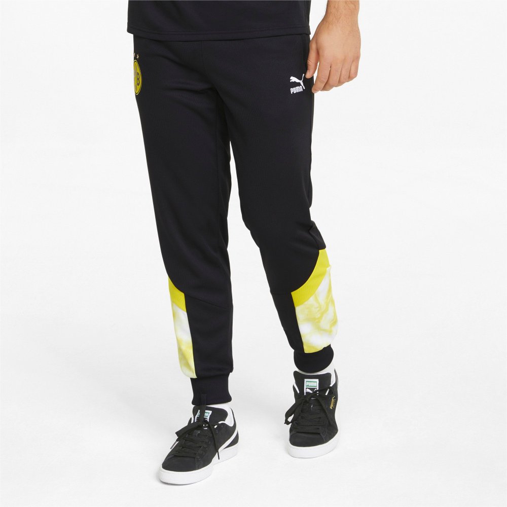 PUMA Bvb Iconic Mcs Mesh Track Pants Logo 'Black' 765042-02