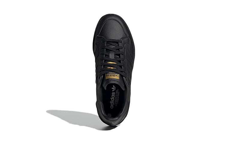 (GS) adidas originals Team Court J 'Black' EF6808