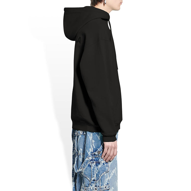 Balenciaga Logo Hoodie Medium Fit 'Washed Black' 600583TLVB81146