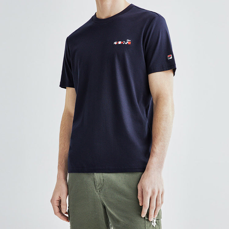 FILA Casual Cotton Minimalistic Sleeve Blue F11M021117F