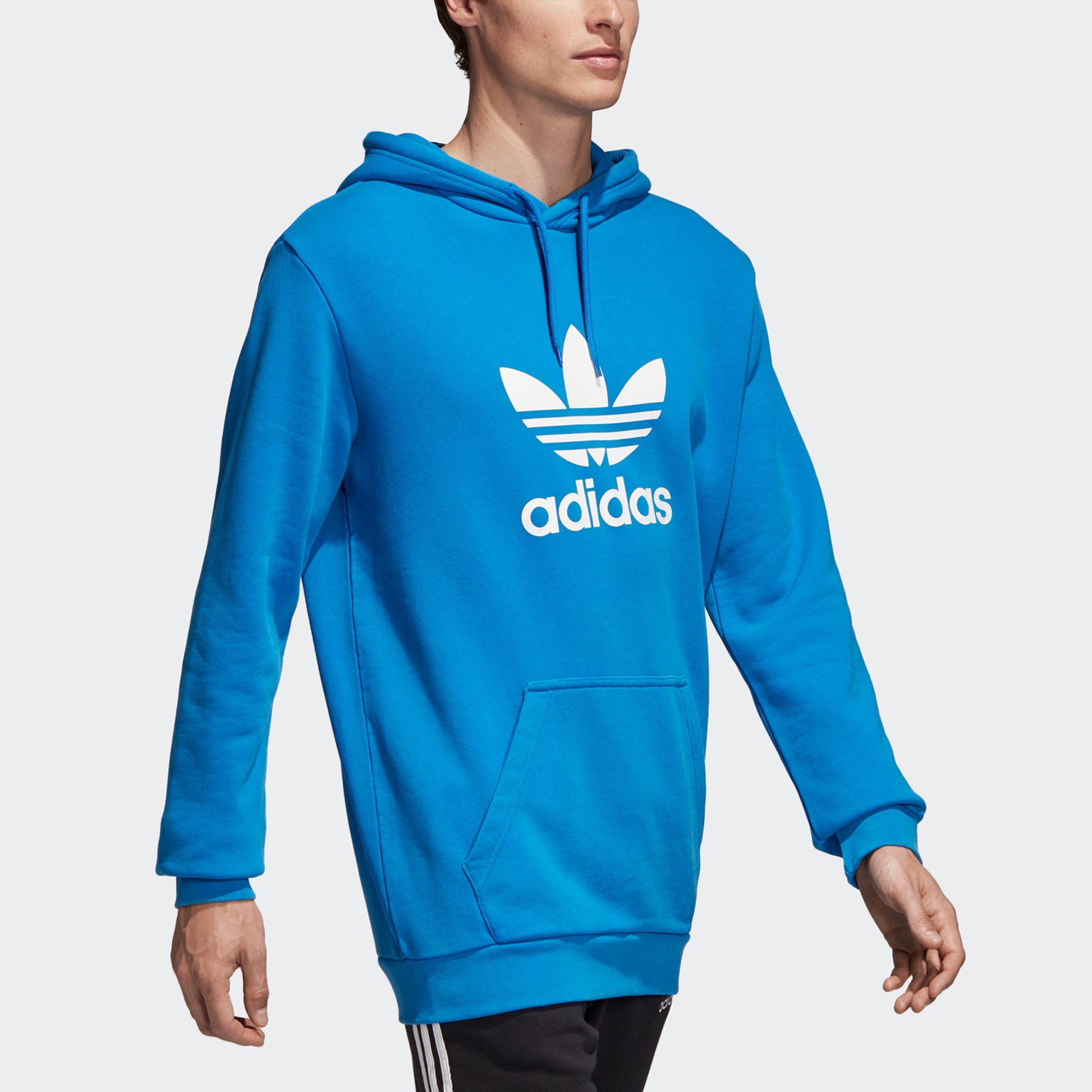 adidas originals Trefoil Hoody Casual Sports hooded Pullover Blue DT7965