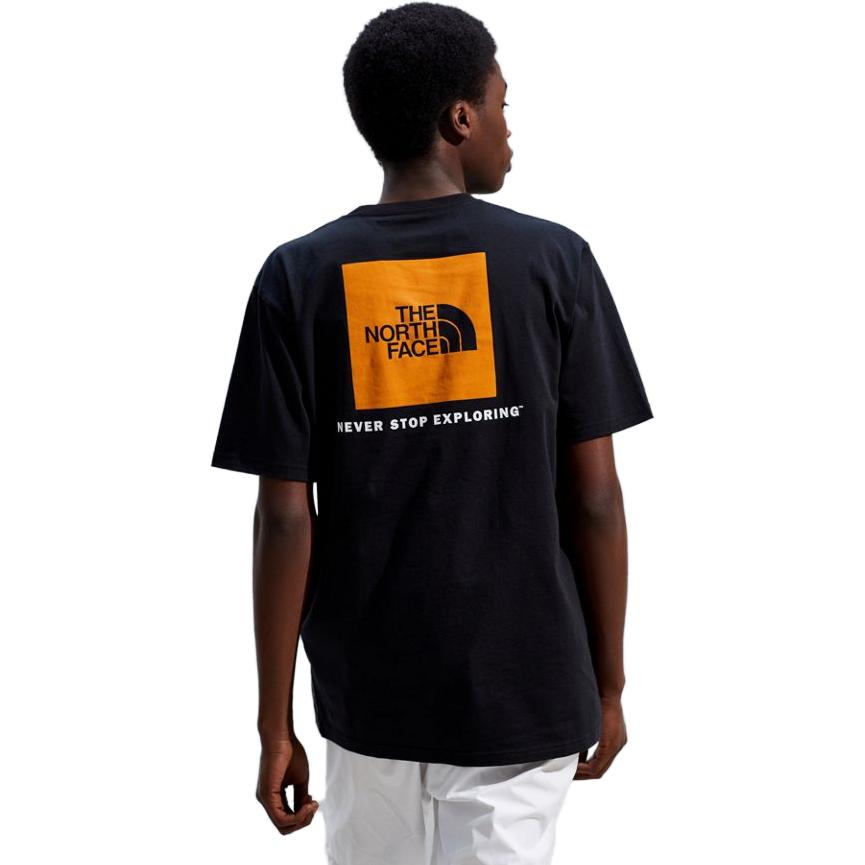 THE NORTH FACE Box Logo Short Sleeve Couple Style Black NF00CA0FAKX