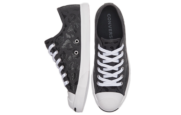 (WMNS) Converse Jack Purcell LP Low Sole Trendy Retro Casual Sneakers 'Black White' 570527C