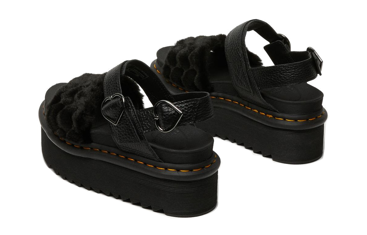 (WMNS) Dr. Martens Voss Quad Flatform Sandal Black 26921001