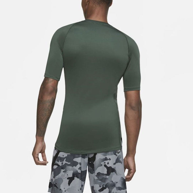 Nike Pro Logo Printing Training Quick-dry Tight Male Green Dark green BV5632-337