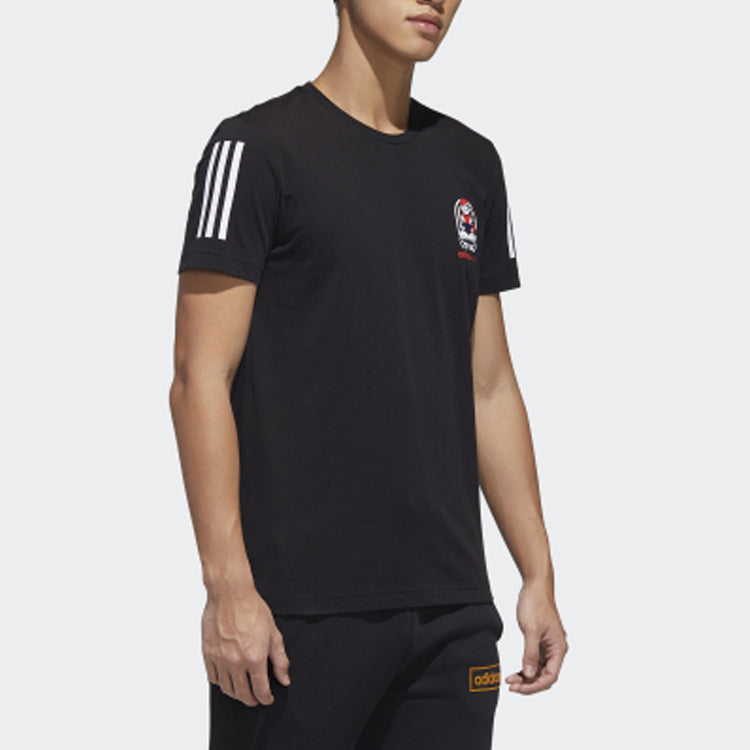 adidas neo M Gk Tee1 Round Neck Black GK1496