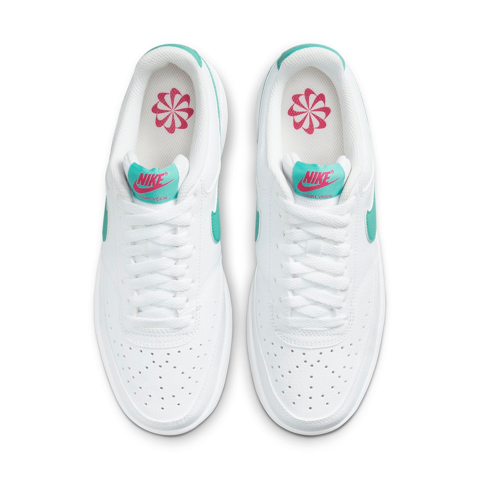 (WMNS) Nike Court Vision Low 'White Washed Teal' DR9885-100