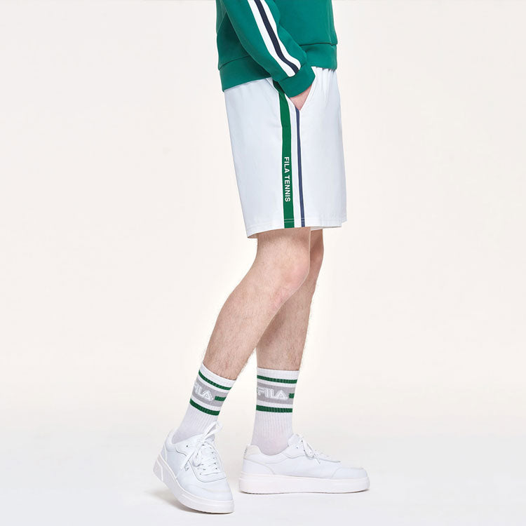 FILA Side Tennis Breathable Woven Five Pants For Men White A11M113361F-WT