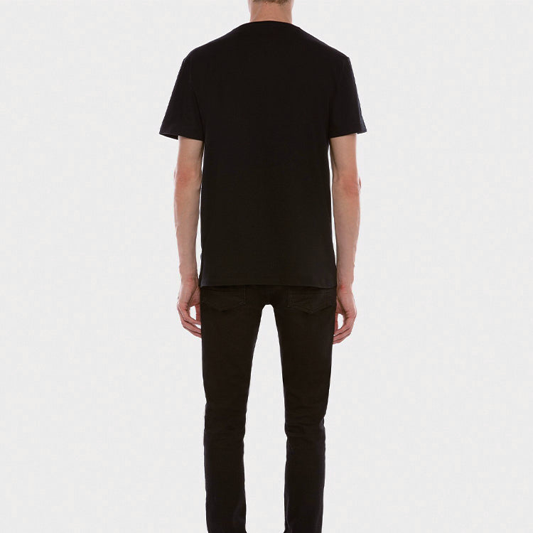 Men's Alexander McQueen Ivy Skull Skeleton Short Sleeve Black 599560QOZ660901